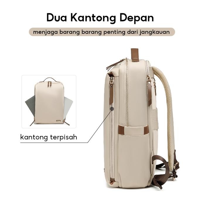 Full Design Tas Sekolah Tas Laptop Ransel Wanita Nylon Waterproof 15.6 Inch Laptop Backpack