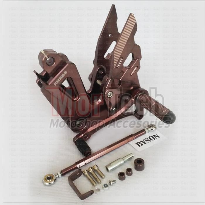 PREMIUM Footstep - Foot Step depan - Underbone Byson CNC Agras Brown