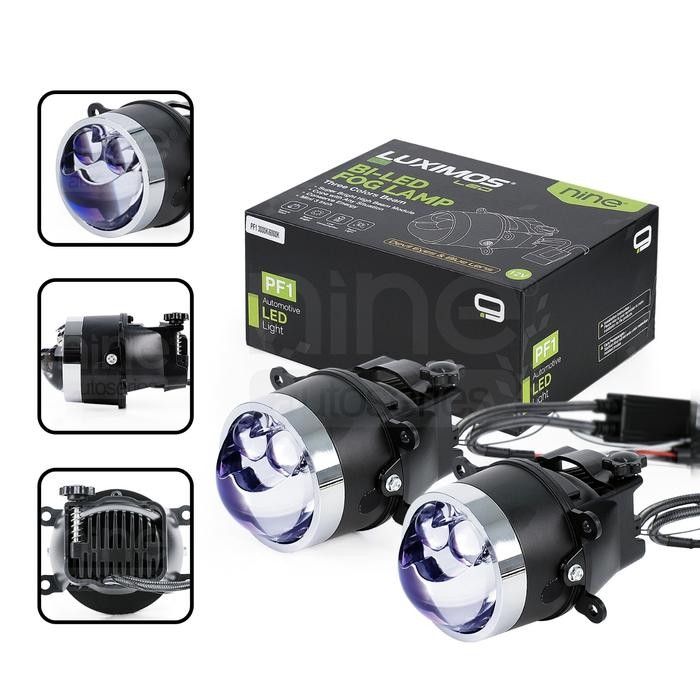 PREMIUM FOGLAMP BILED LUXIMOS LED PF1 3 INCH 3 WARNA PUTIH KUNING WARM LASER 55 WATT TOYOTA AVANZA