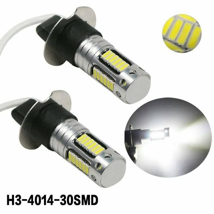 PREMIUM H3-foglamp led super terang 30smd 4014 putih