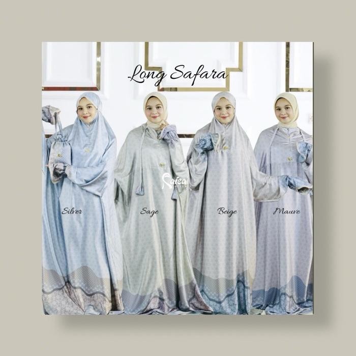 MUKENA TERUSAN LONG SYAFARAH SATIN SILK (by raisa)