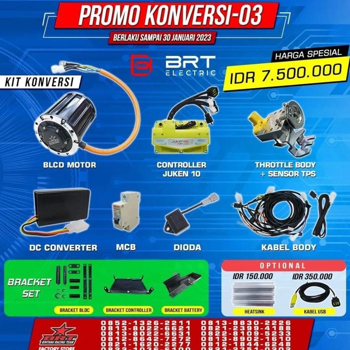 ZSCW- PAKET KONVERSI KIT MOTOR LISTRIK BRT