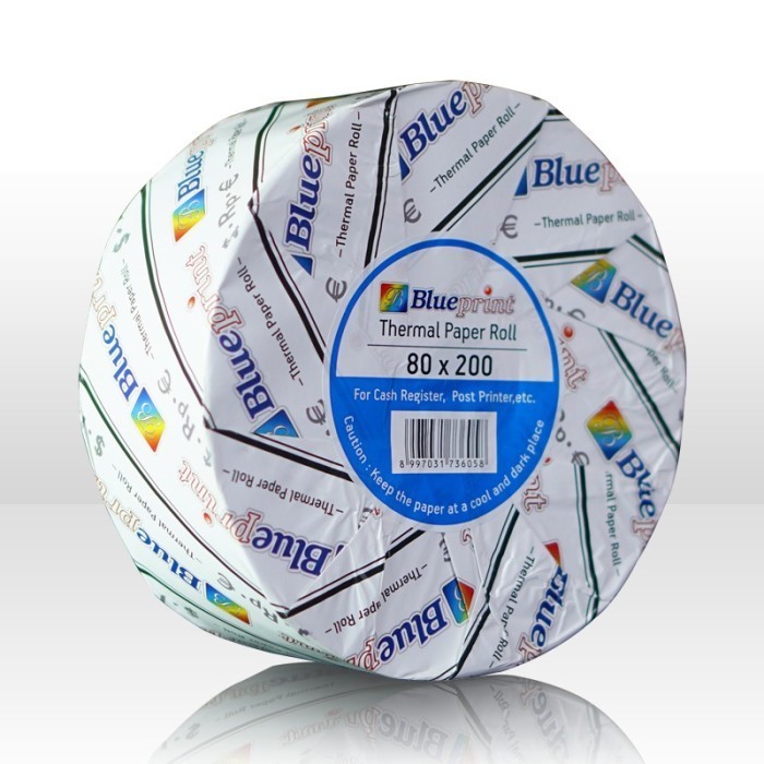 

LINDU Kertas Thermal / Kertas Struk / Kertas Kasir BLUEPRINT 80x200 mm