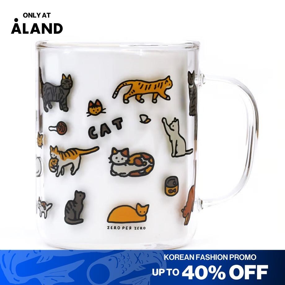 

LINDU [ALAND] ZERO PER ZERO - Drinking Glass L Cat L - Gelas Lucu