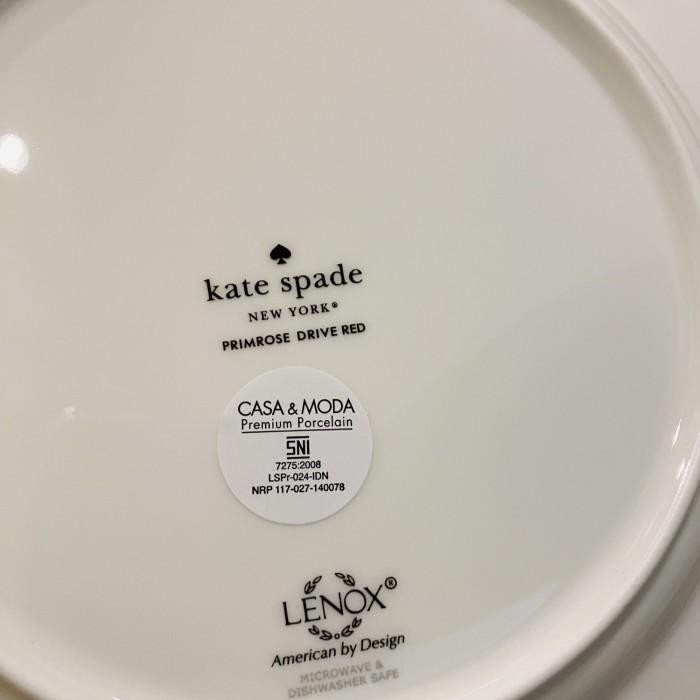 Dinner Set Kate Spade Lenox Primrose Drive Cobalt Red - Dot Cantik - Red