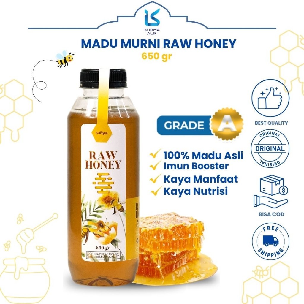 

Madu Asli Madu Murni 650 gr Safiya Herbal Premium Original