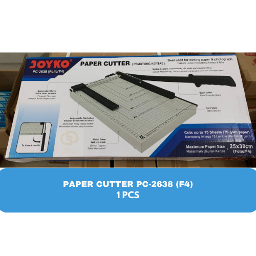 

Pemotong Kertas Paper Cutter PC-2638 (F4) Joyko 38,4 x 25,6 cm