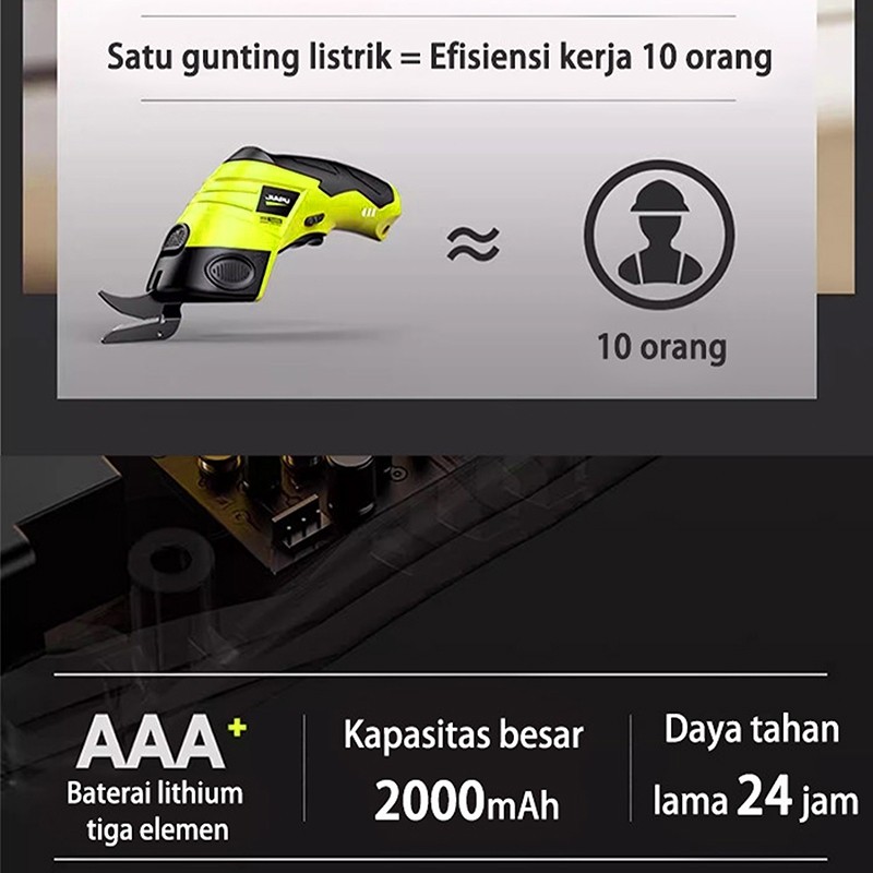 

Gunting Listrik Kain Gunting Listrik Isi Ulang USB Portabel Alat Pemotong Multifungsi DIY