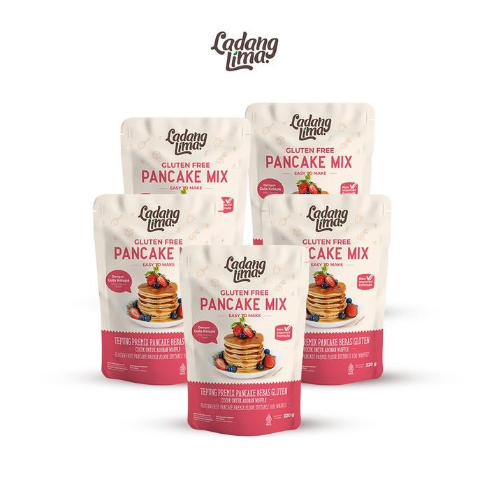 

5 Pcs Tepung Pancake Mix - Ladang Lima Gluten Free Healthy Flour Terlaris