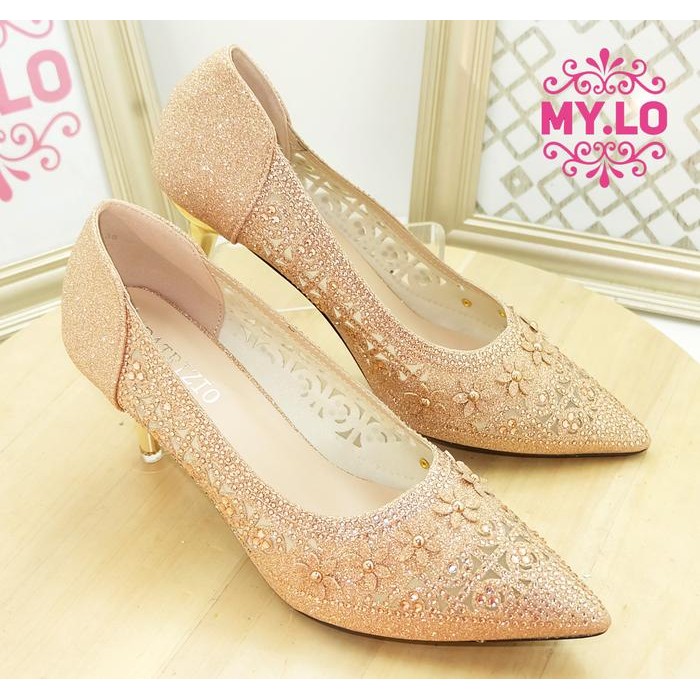 BEST SELLER SEPATU PESTA WANITA HEELS WEDDING PENGANTIN PEREMPUAN MEWAH ELEGAN PREMIUM IMPORT High