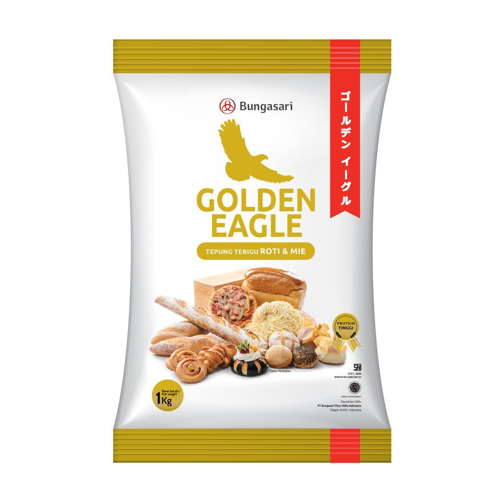 

Golden Eagle Tepung Terigu Protein Tinggi 1kg