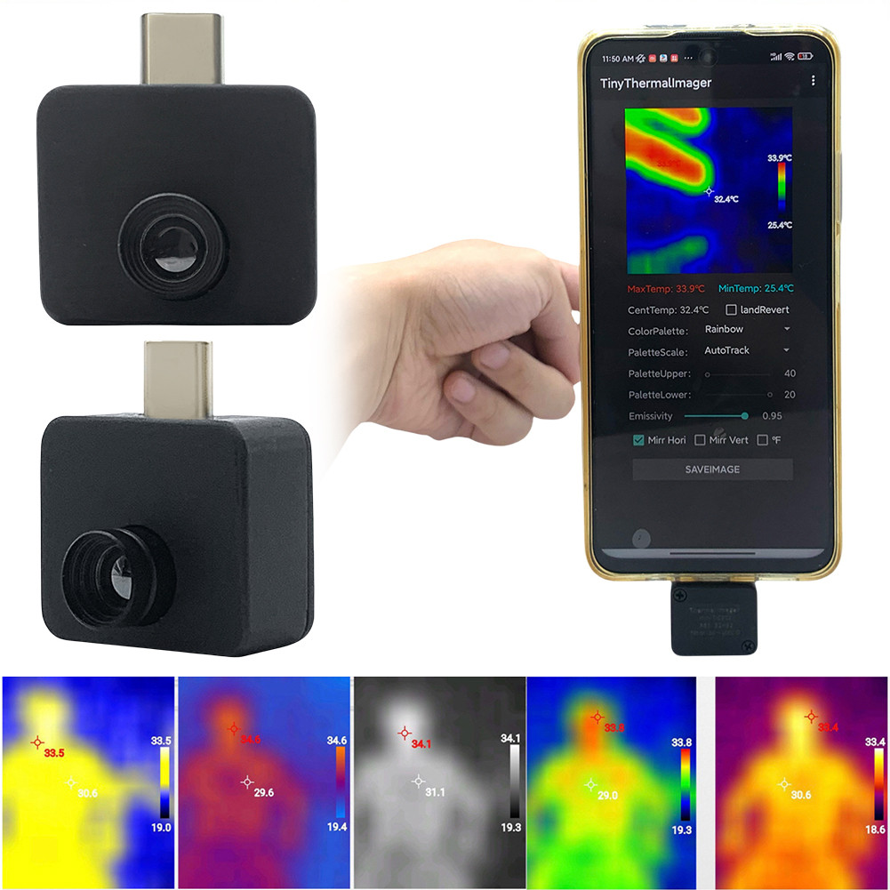 Thermal Camera 32*32 Pixels -20~1000°C Infrared Thermal Imager Thermal Imaging Camera for Android Ty