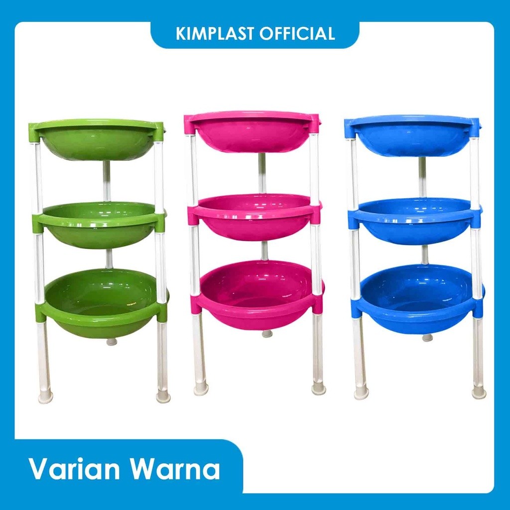 KIMPLAST Rak Bawang Regaza Susun 3/ Rak Dapur/ Rak Sayur/ Rak Bumbu Dapur/ Rak Plastik