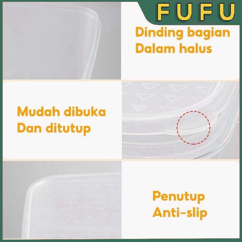FUFU Storage lemari es / kotak penyimpanan /toples plastik bening / toples plastik /Perlengkapan