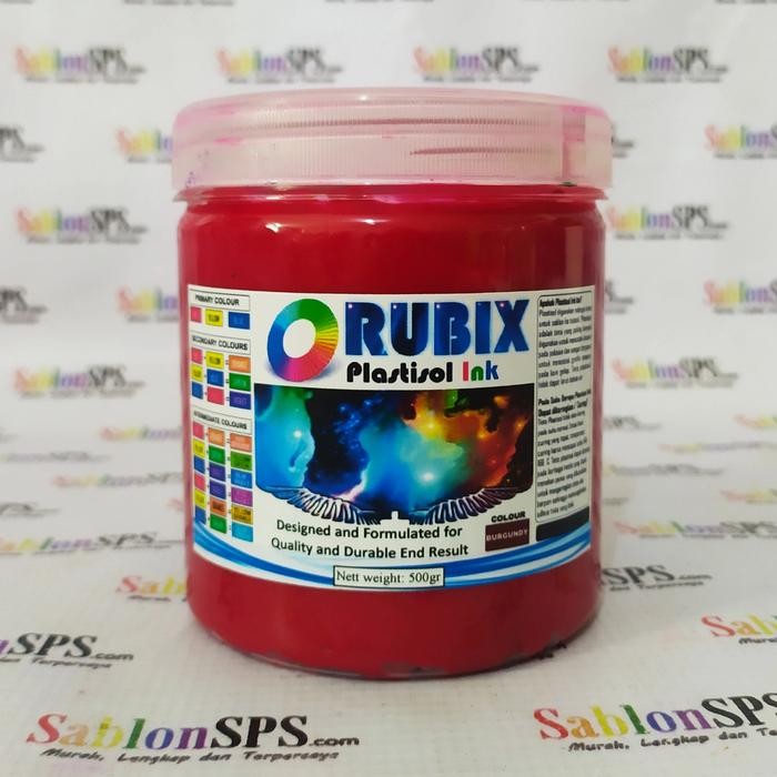 

Tinta Sablon Plastisol Rubix Burgundy 500Gr #Gratisongkir