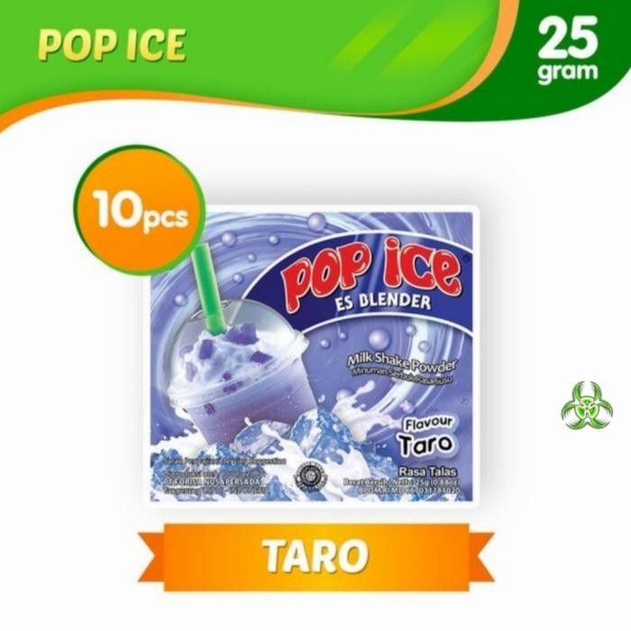 Belilah Pop Ice Es Blender Taro Renceng Sachet 10Pcs 10 Pcs 25Gram Nu9