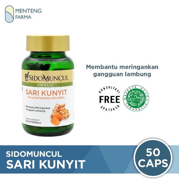 

Terlaris Sido Muncul Natural Sari Kunyit 50 Kapsul Lunak - Meredakan Maag
