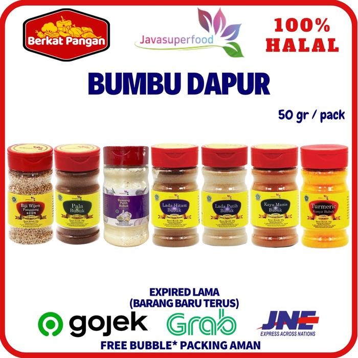 

Terlaris Bumbu Dapur Bubuk Bawang Putih / Lada Hitam / Lada Putih / Kunyit / Pala / Kayu Manis/