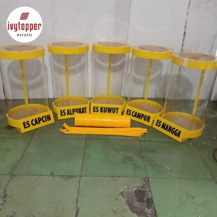 Tabung Aquarium Es buah Acrylic 20 Liter D25 x Tinggi 45 Cm