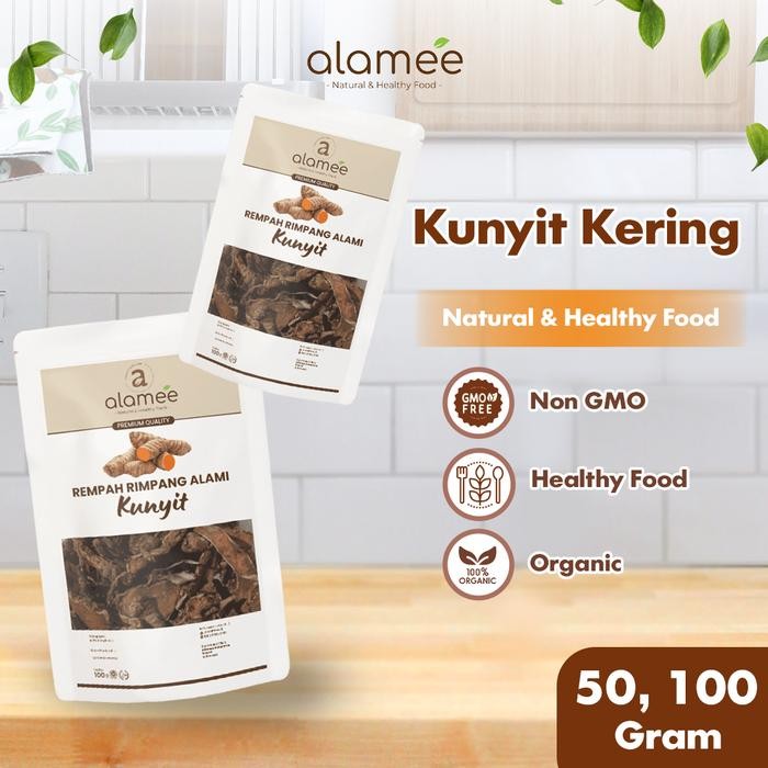 

Terlaris Kunyit Kering Dried Turmeric Rempah Rimpang Organik Alami Alamee