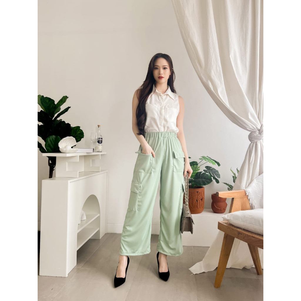 Pola Mewah Celana Cargo Wanita / Yoona Cargo Pants / Jennie Cargo Pants / Celana Cargo / Celana