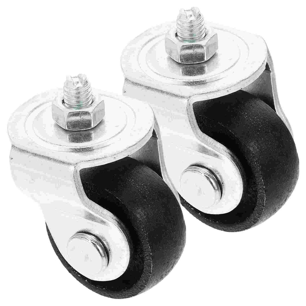 

2 Pcs Hydraulic Jack Accessories Floor Casters Parts Wheels Universal for Horizontal Steel