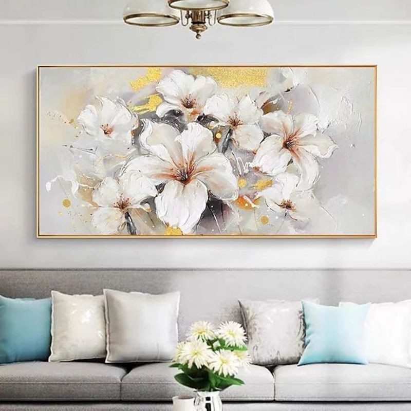 Lukisan Dinding Bunga Lily Modern Aesthetic Include Frame