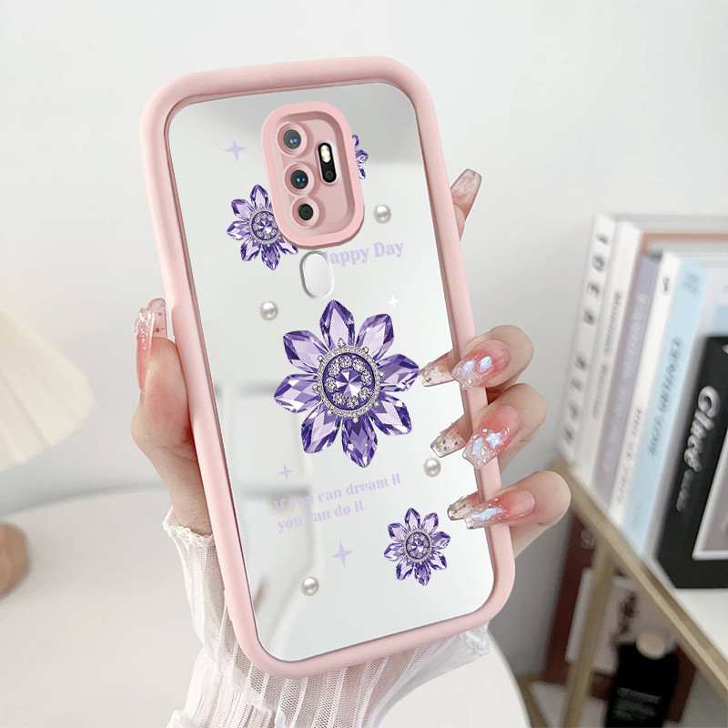 Casing Hp untuk OPPO A5 2020 A9 2020 Case Bunga Berlian Casing Softcase Daffodil Cassing Handphone S