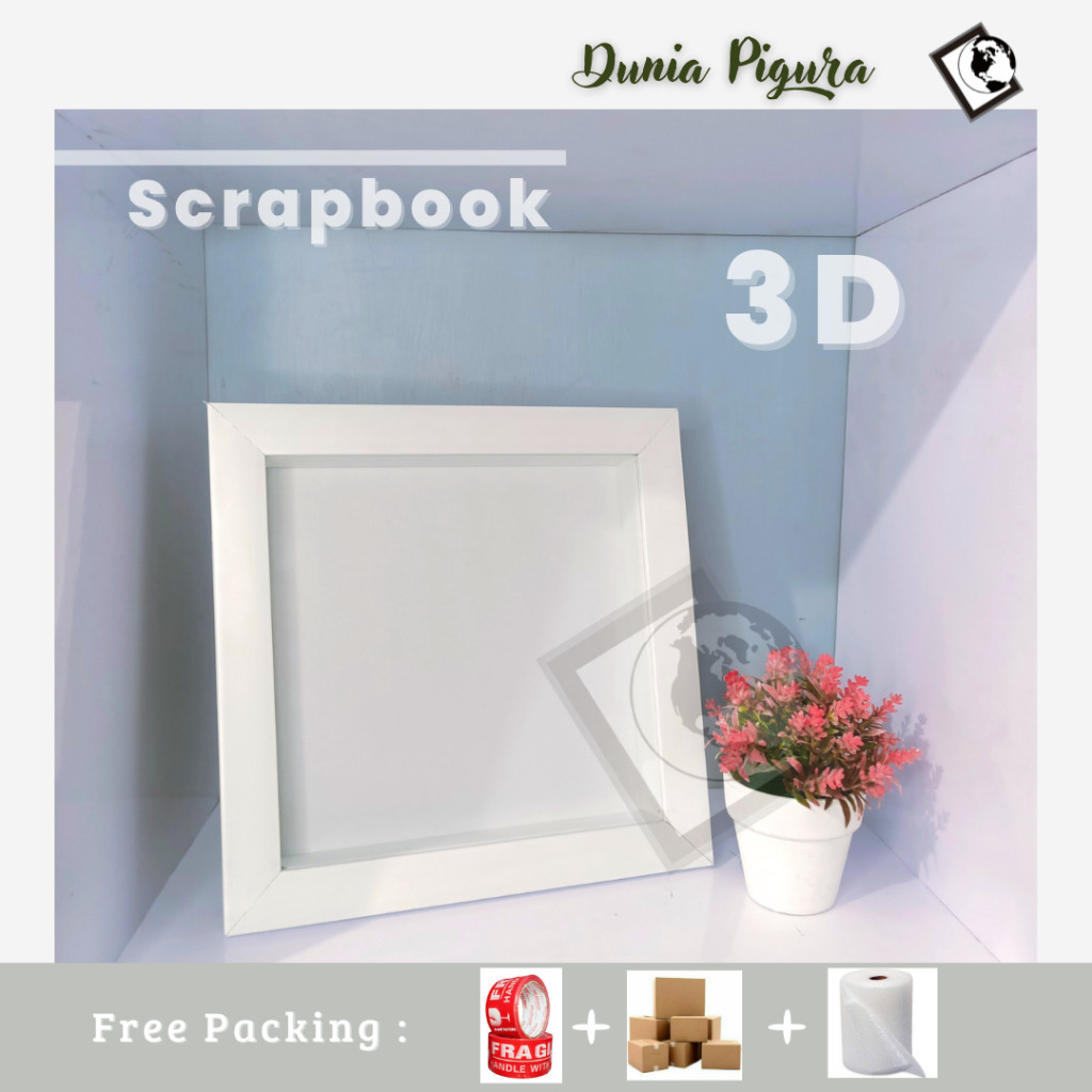 Bingkai Mahar 3D 25x25 30x30cm / Scrapbook Gift Ultah