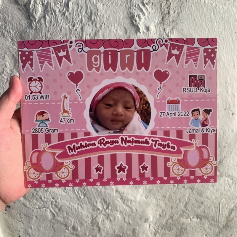 [Free Desain] Biodata Bayi MDF