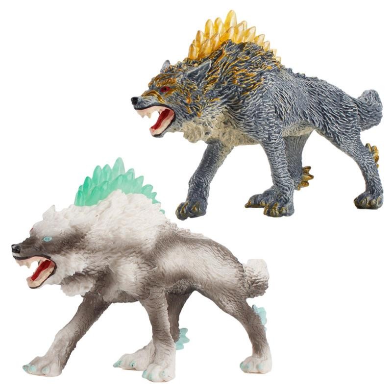 Simulation Wild Animals Model Snow Wolf Fantasy Wolf Children Boy Toy Gift Decoration Magic Creature