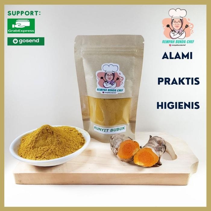 

Terlaris Rempah Bumbu Dapur Bahan Masakan Kunyit Bubuk Halus Premium 50 Gram
