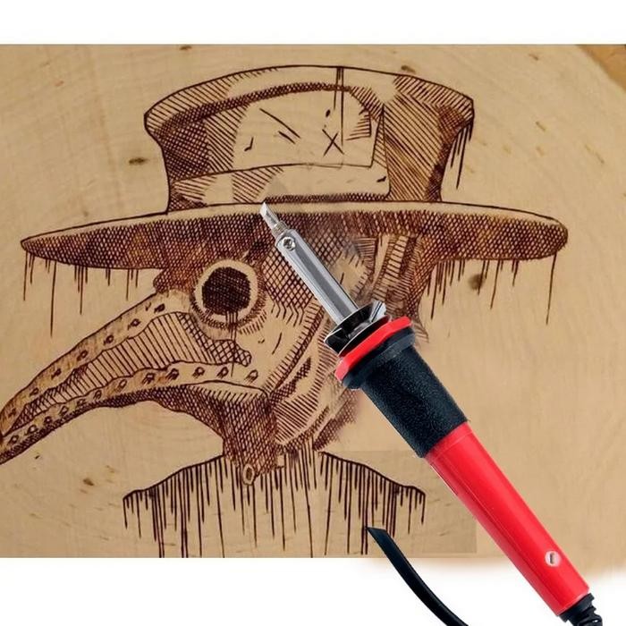 

Solder lukis kayu Alat Lukis Bakar Wood Burning Pen Pyrography solder menggabar serbaguna 5 set dan