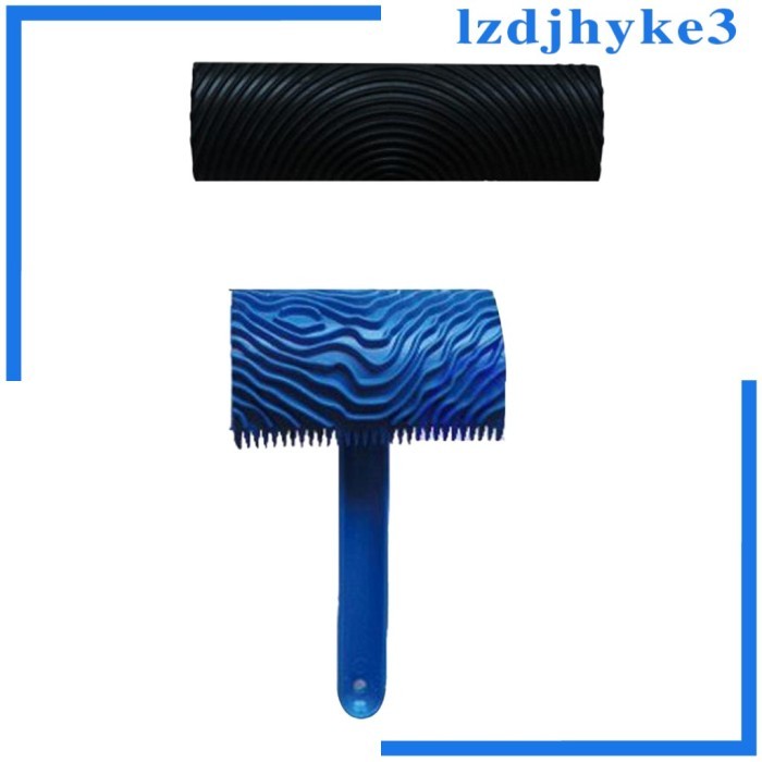 

Enjoylife 2pcs / Set Alat Lukis Karet Bentuk M Motif Serat Kayu