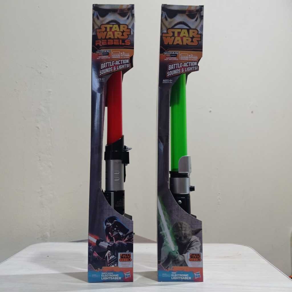 Hasbro Star Wars Electronic Lhtsaber DARTH VADER YODA Mainan Saber