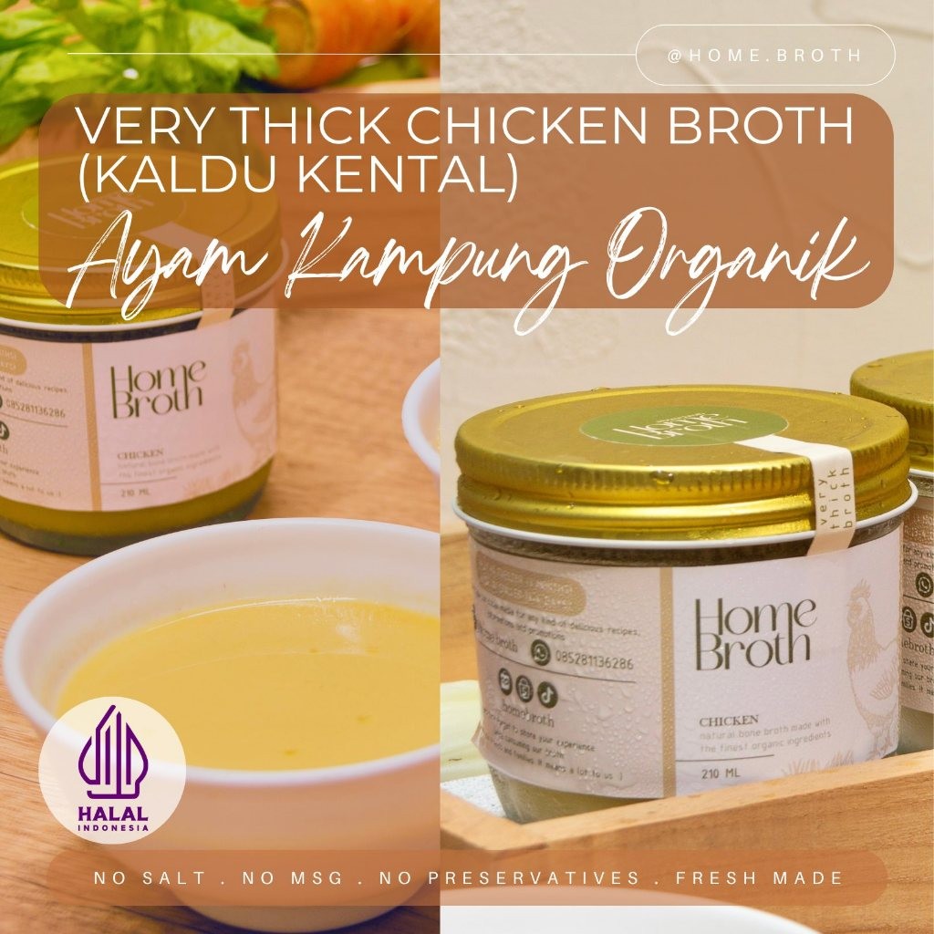 

(Thick) Organic Free Range Chicken Bone Broth Premium Kaldu Ayam Kampung Organik Kental