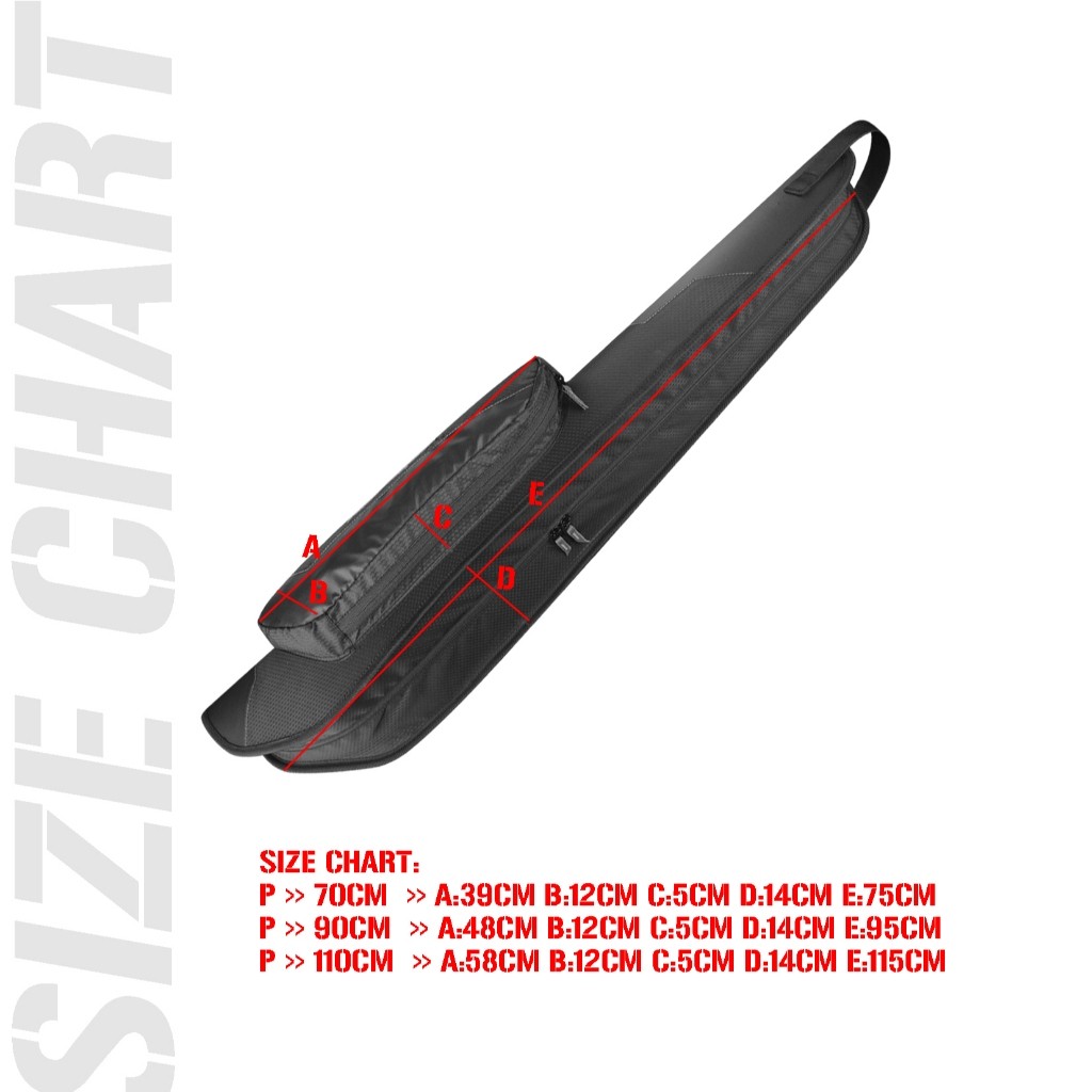 Firecast Tas Pancing Tas Joran Hard Case Firecast Pole Rod Pack