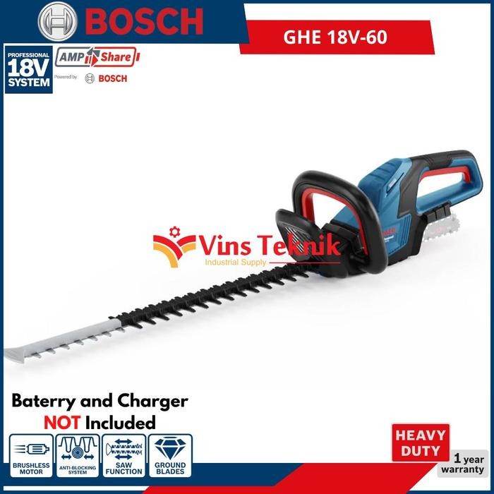 

Terlaris Mesin Potong Dahan Baterai Cordless Hedge Trimmer Ghe18V-60 Bosch Ghe 18V-60