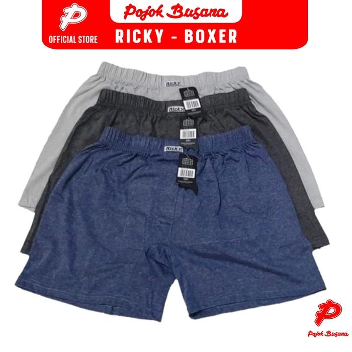 DAPATKAN POJOK BUSANA RICKY RCS - 01 BOXER CELANA DALAM PRIA UNDERWEAR ASW