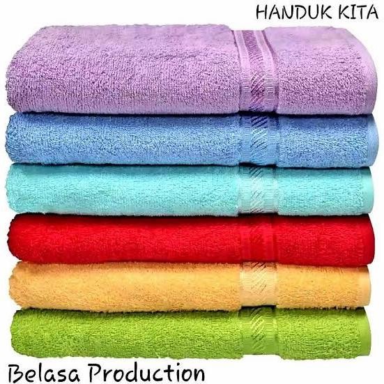 JTTOP" GROSIR HANDUK MERAH PUTIH BESAR 70 X 140 TERRY PALMER - HANDUK DEWASA