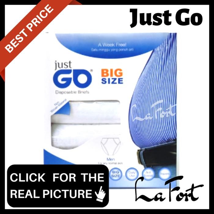 HOT PROMO CELANA DALAM PRIA JUST GO BIG SIZE DISPOSABLE SEKALI PAKAI UJK