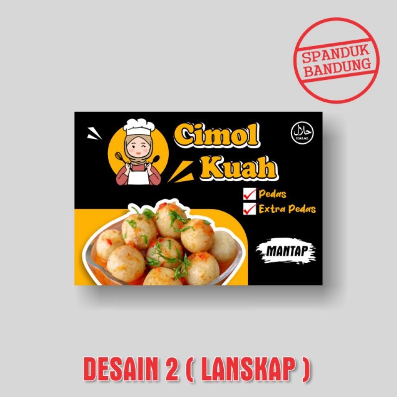 Flowpartt Spanduk Cimol Kuah, Spanduk Jualan Cimol Kuah, Spanduk Jualan Cimol Goang