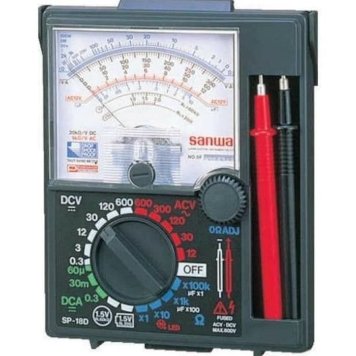 Promo Sanwa Sp18D Analog Multimeter Multitester Avometer Sanwa Original 100%