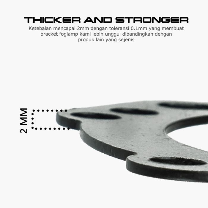 Berkahsspeed Adaptor Bracket Besi Foglamp Biled 3Inch Universal Untuk Foglamp Avanza Xenia Agya Ayla