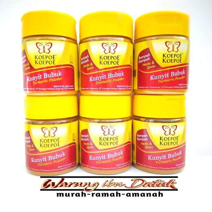 

Terlaris Kunyit Bubuk Cap Koepoe Koepoe Kupu Kupu 25G