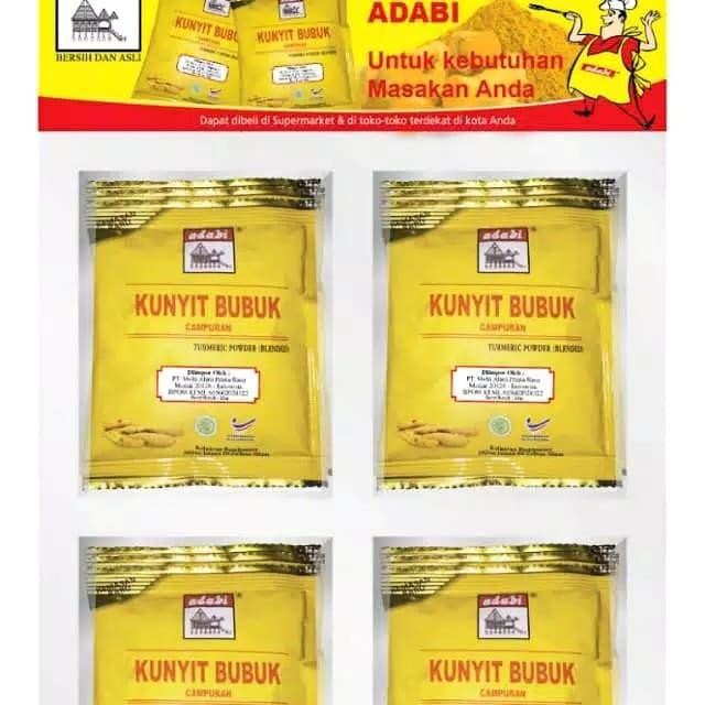 

Terlaris Adabi Kunyit Bubuk Sachet 30 Gram