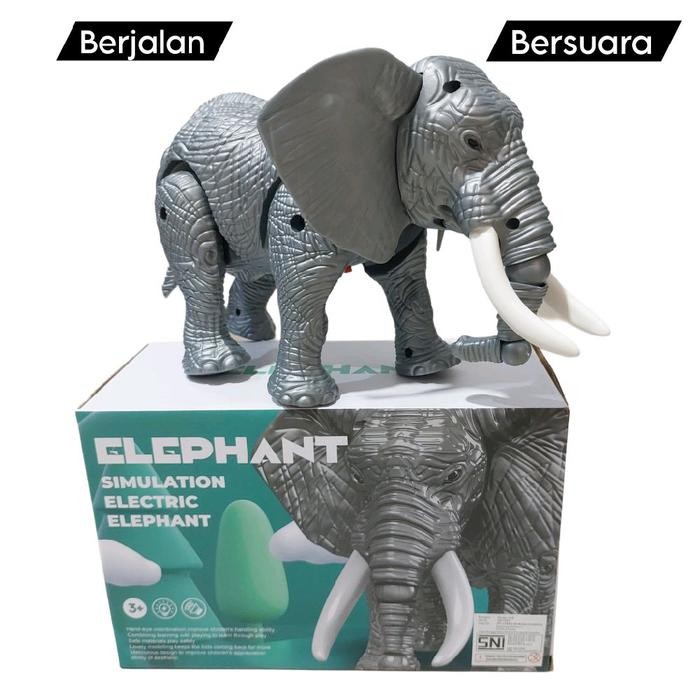 Mainan Gajah - Robot Gajah Berjalan dan Bersuara