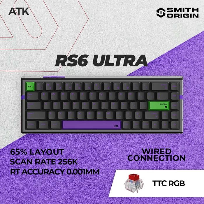 

ATK RS6 Aluminum Rapid Trigger Hall Effect Magnetic Switch Gaming Keyboard