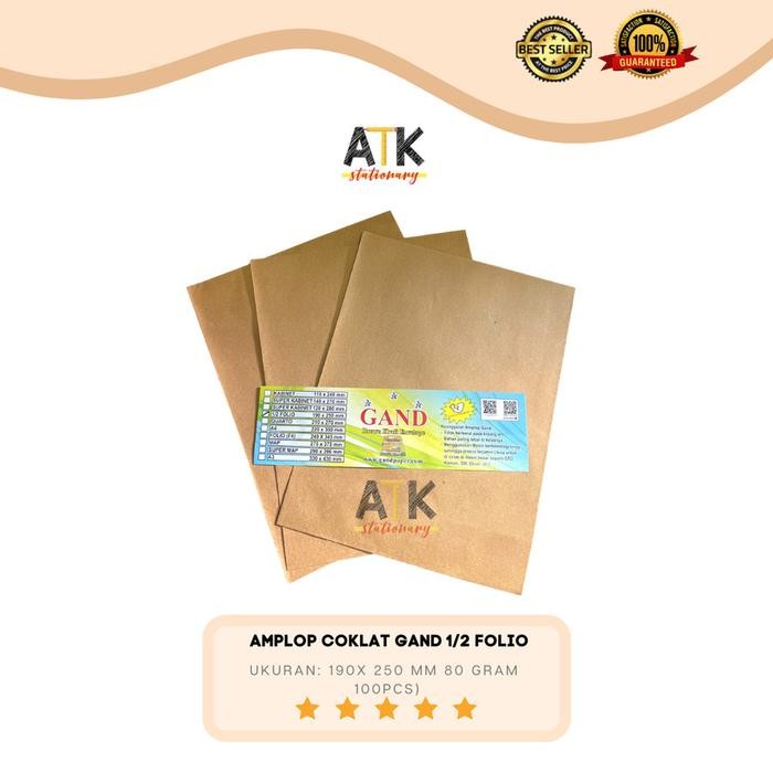 

Amplop Coklat 1/2 Folio Gand atk