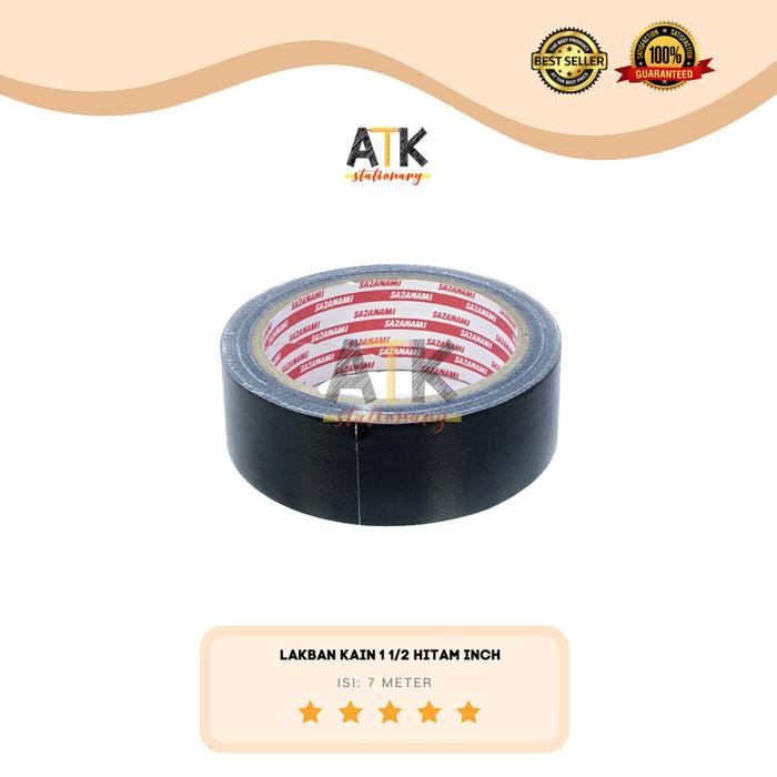 

Lakban kain hitam black 1.5 inch x 7 meter / cloth tape Linen atk